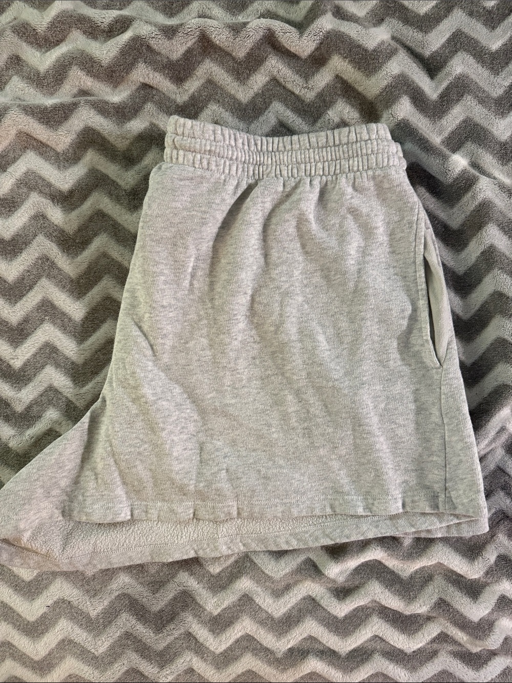 Casual Grey Elastic-Waist Women's Pink Shorts